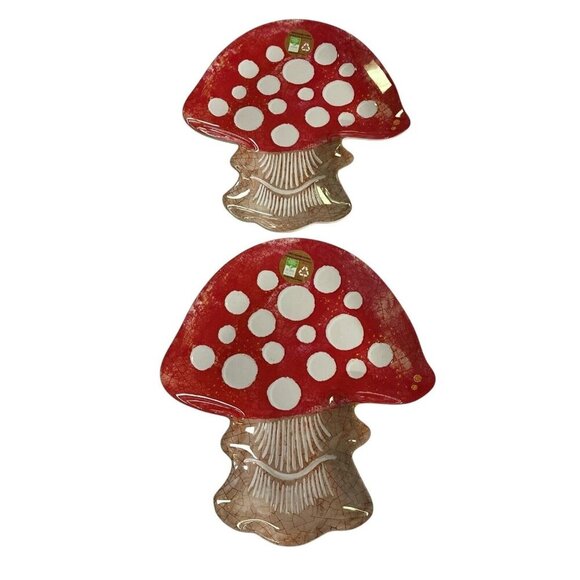 Mushroom Shaped Melamine Platter Serving Tray 16 X 14 Whimsical Boho 70s Retro 2 - Picture 1 of 10